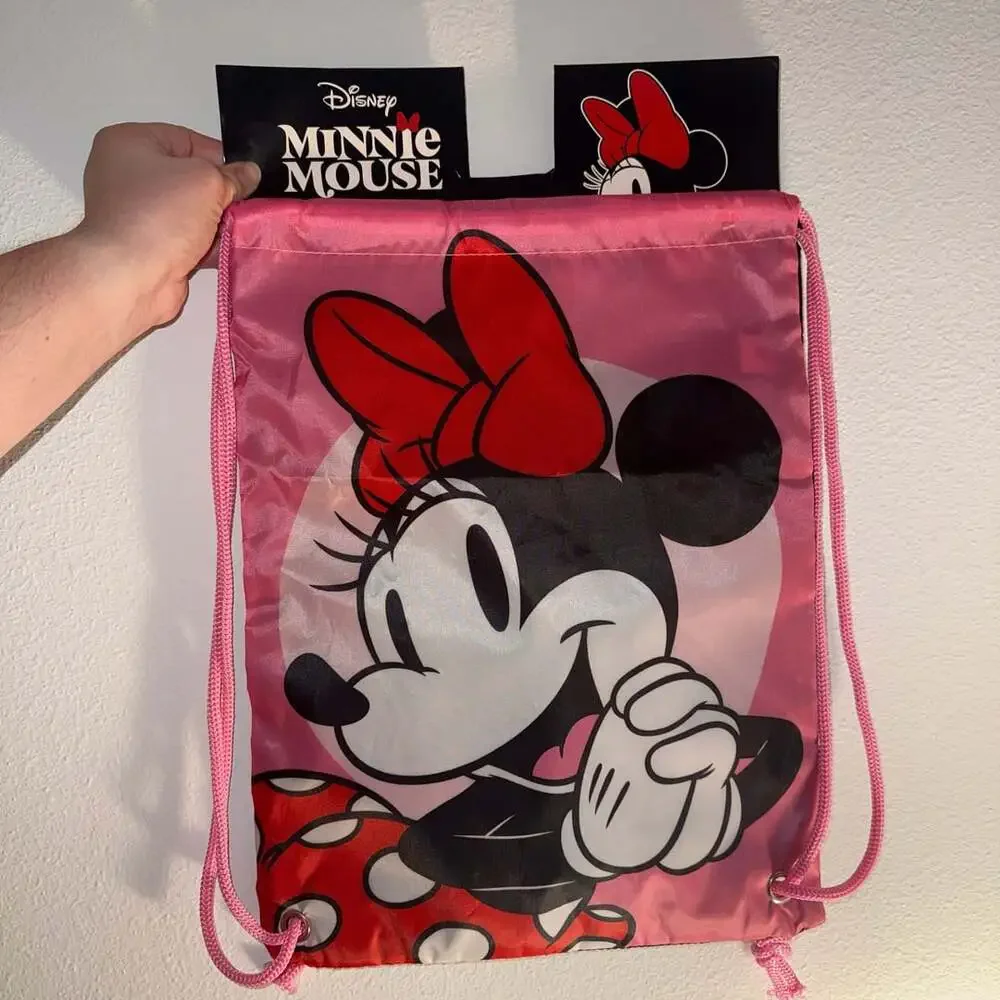 Disney Minnie Mouse Drawstring Gym Backpack Pink